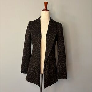 Bagatelle Leopard Jersey Knit Blazer size XS